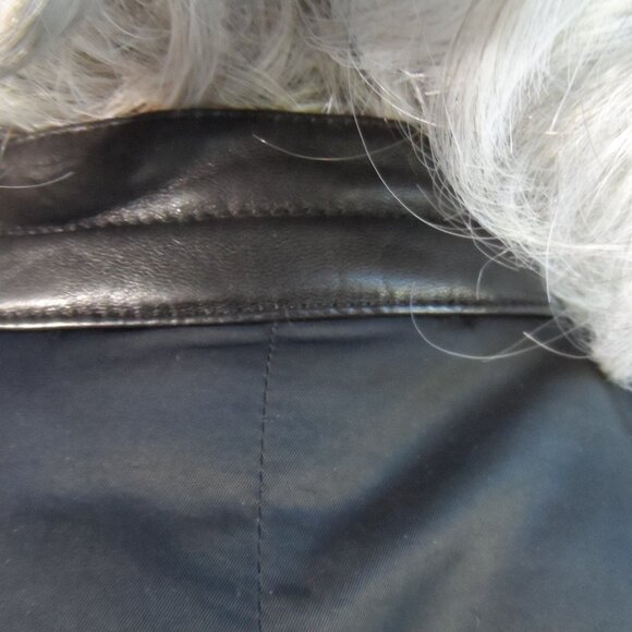 DKNY Black Lamb Leather Moto Jacket Size P - Picture 13 of 16